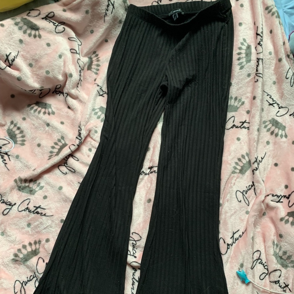 Black flare pants